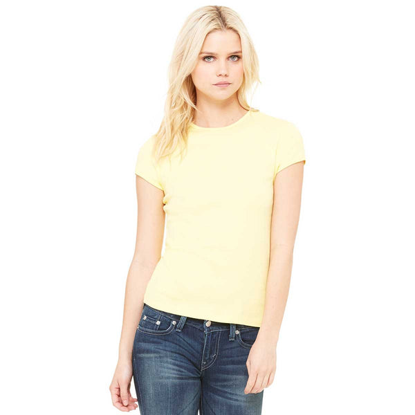 Bella + Canvas Women’s Yellow Stretch Rib Short-Sleeve T-Shirt