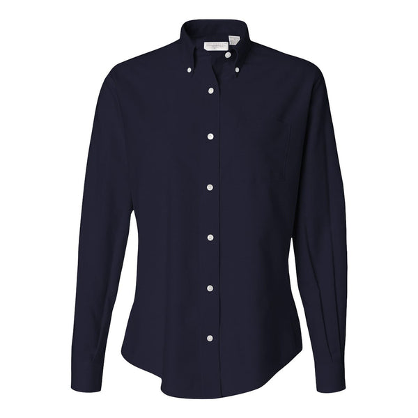 Van Heusen Women’s Navy Long Sleeve Oxford Shirt-Alpha Sized