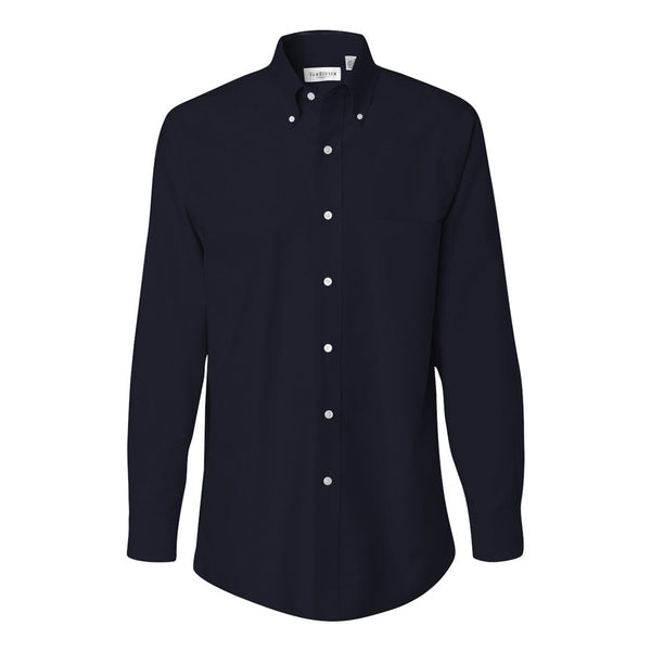 Van Heusen Men’s Navy Long Sleeve Oxford Shirt-Alpha Sized