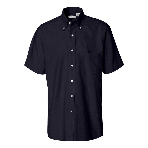 Van Heusen Men’s Navy Short Sleeve Oxford Shirt-Alpha Sized