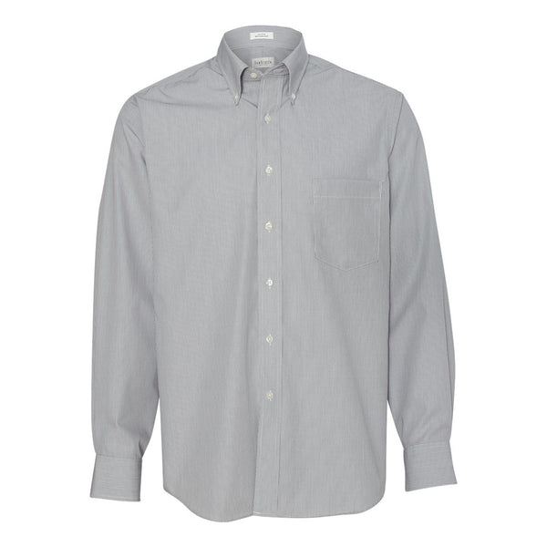 Van Heusen Men’s Grey Non Iron Feather Stripe Long Sleeve Shirt