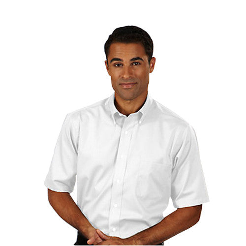 Van Heusen Men’s White Twill Short Sleeve Dress Shirt