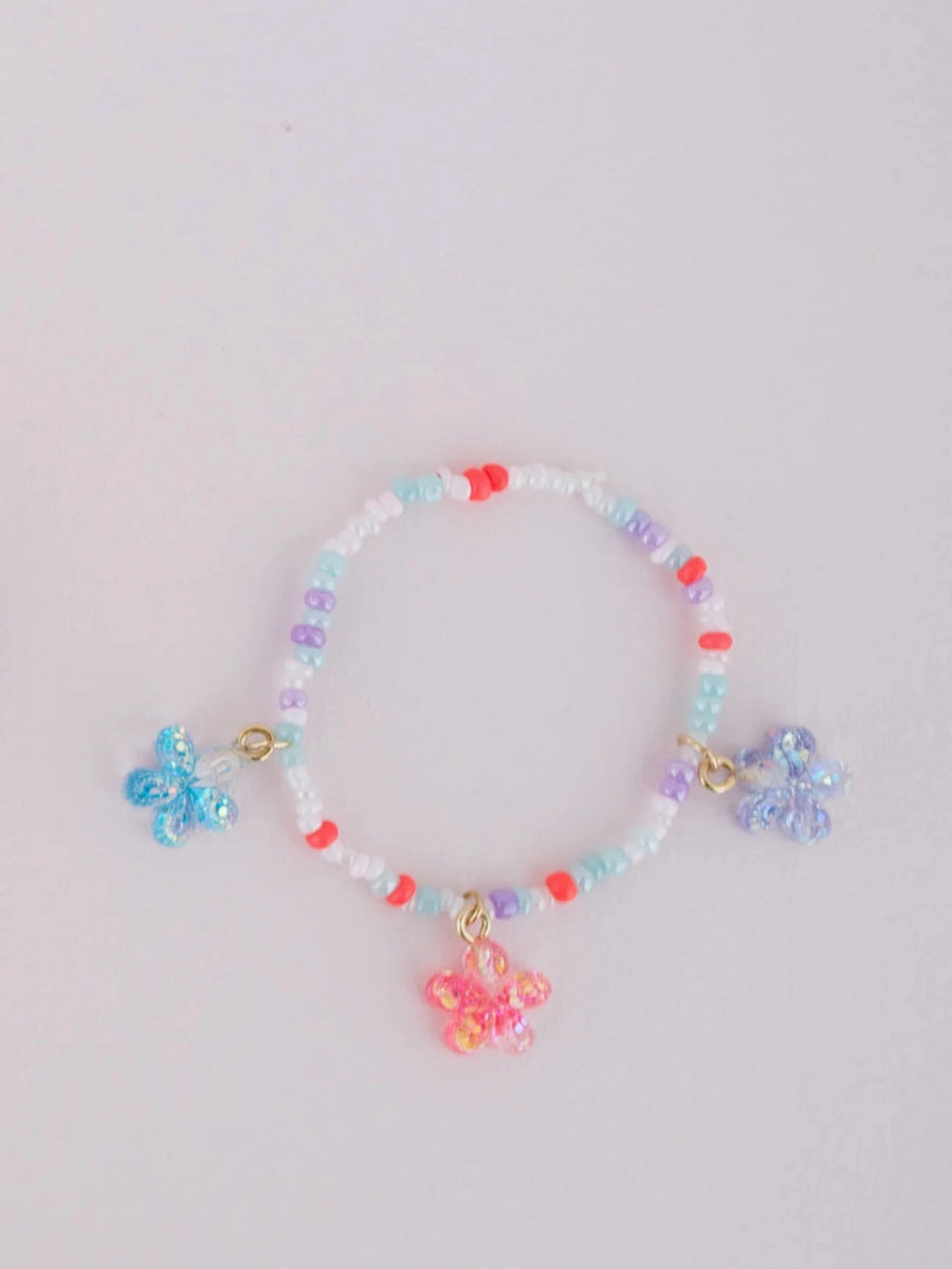 Boutique Shimmer Flower Bracelet