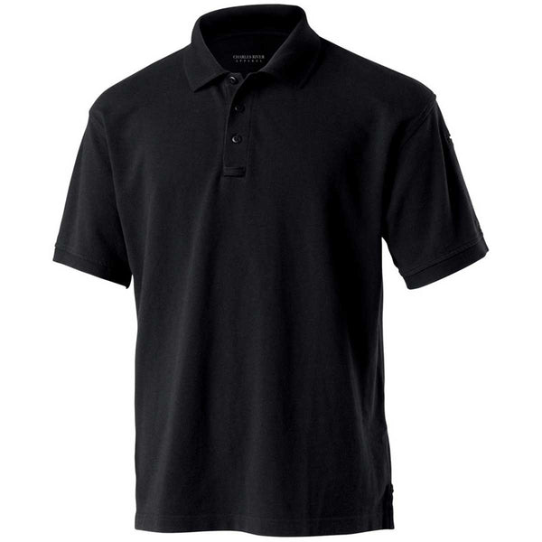 Charles River Men’s Black Short Sleeve Allegiance Polo