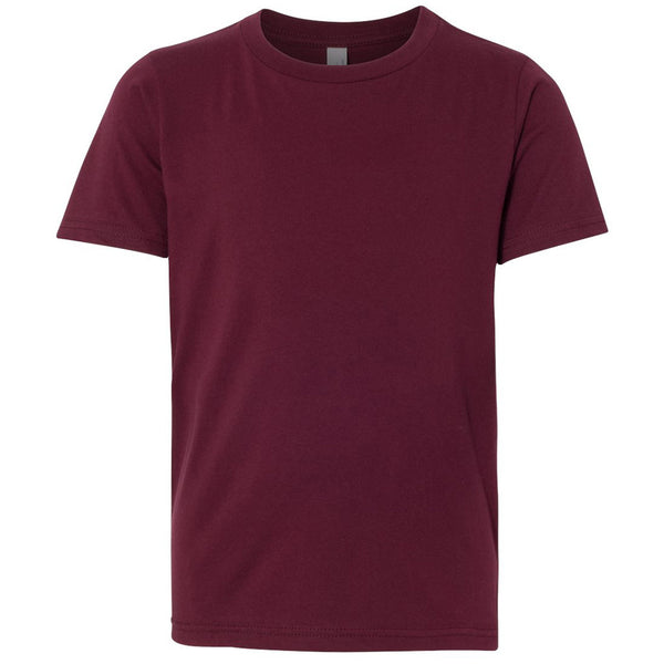 Next Level Boy’s Maroon Premium Short-Sleeve Crew Tee