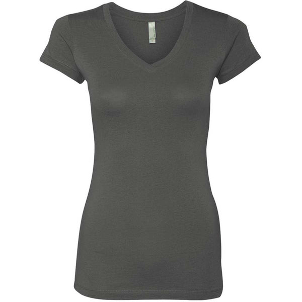 Next Level Women’s Dark Grey Sporty V-Neck Tee