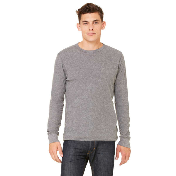 Bella + Canvas Men’s Deep Heather/Deep Heather Thermal Long-Sleeve T-Shirt