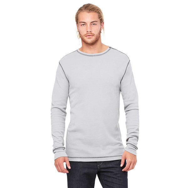 Bella + Canvas Men’s Granite/Black Thermal Long-Sleeve T-Shirt