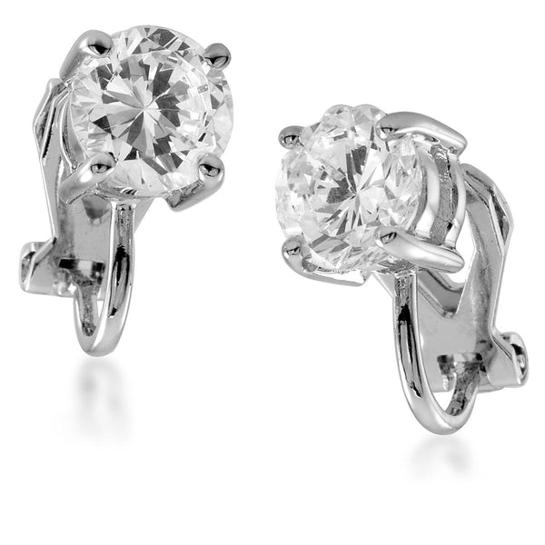 Carolee The Sonia Round CZ Stud Clip On Earrings