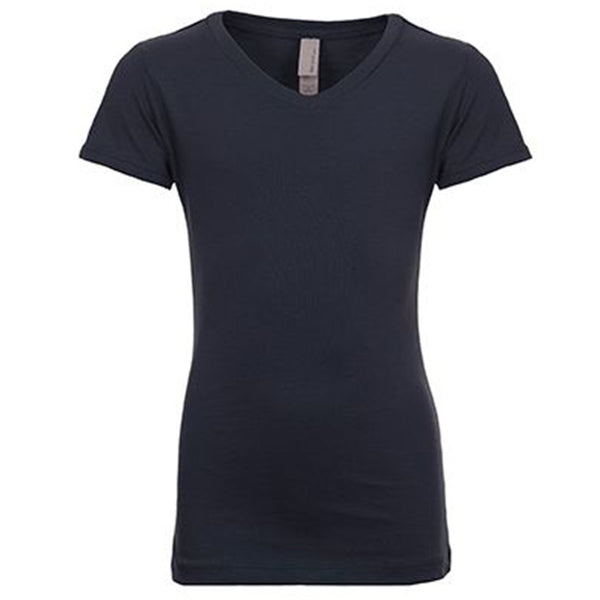 Next Level Girl’s Midnight Navy Adorable V-Neck Tee