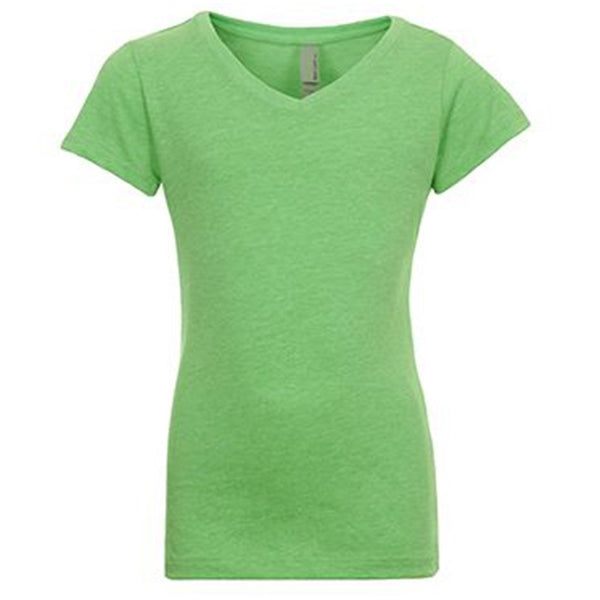 Next Level Girl’s Apple Green Adorable CVC V-Neck Tee