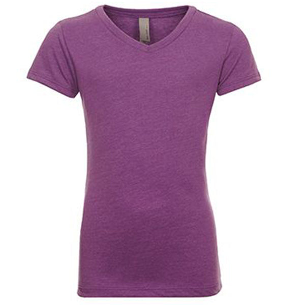 Next Level Girl’s Purple Berry Adorable CVC V-Neck Tee