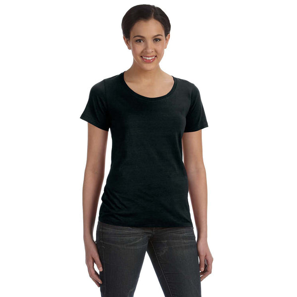 Anvil Women’s Black Ringspun Sheer Featherweight T-Shirt