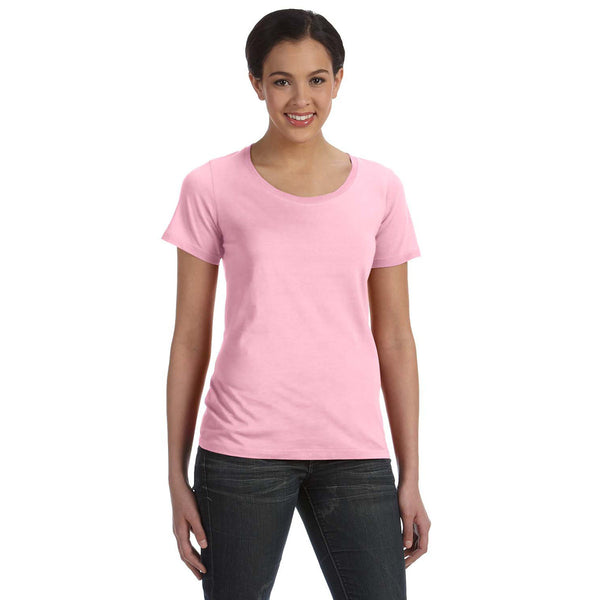 Anvil Women’s Charity Pink Ringspun Sheer Featherweight T-Shirt