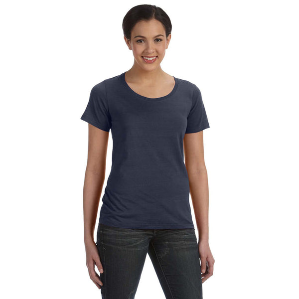 Anvil Women’s Navy Ringspun Sheer Featherweight T-Shirt