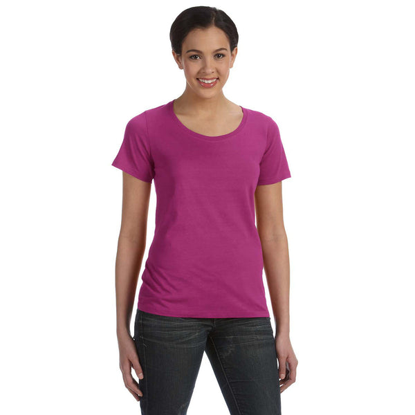 Anvil Women’s Raspberry Ringspun Sheer Featherweight T-Shirt