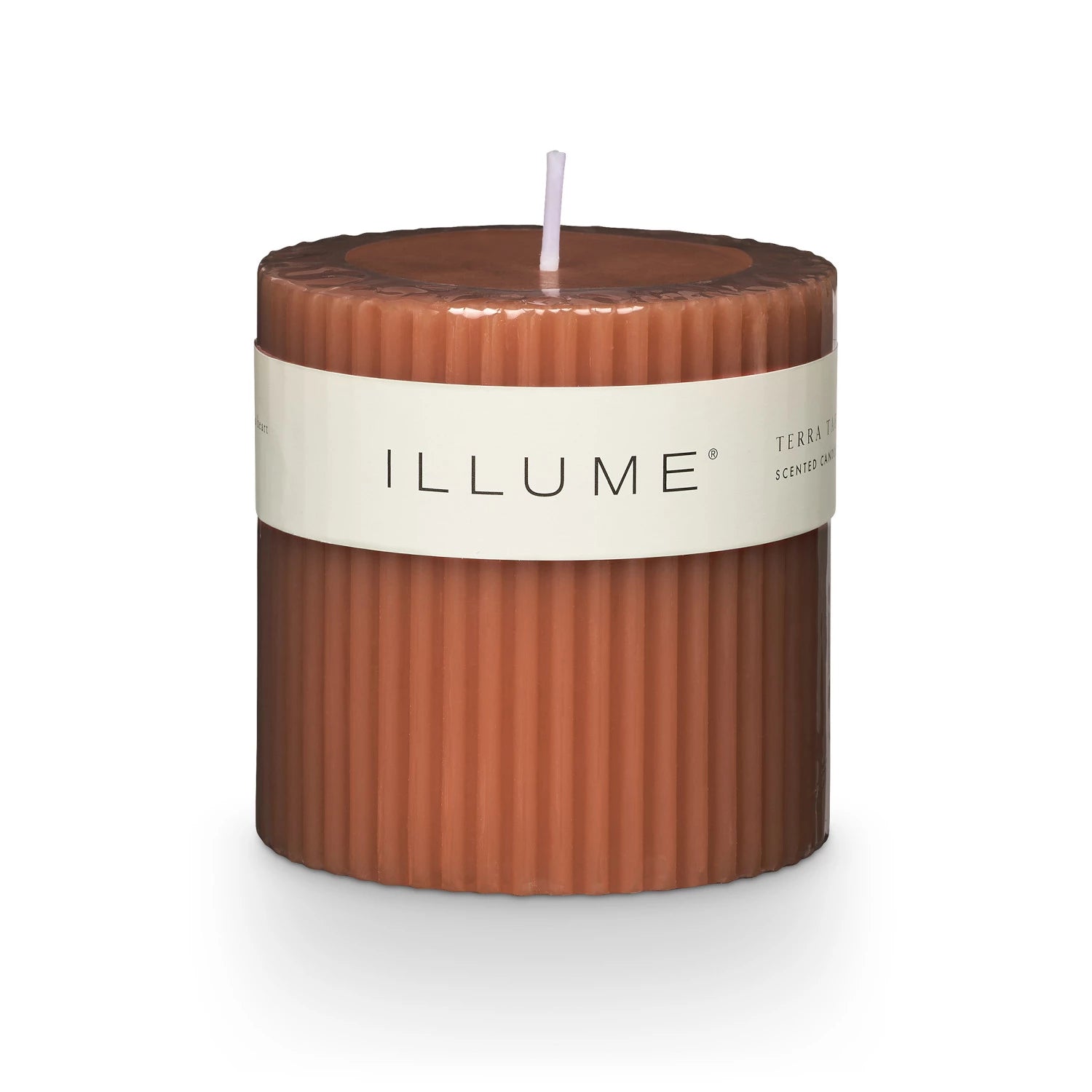 Illume – Small Fragranced Pillar Candle – Terra Tabac