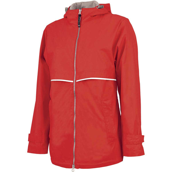 Charles River Women’s Red/Reflective New Englander Rain Jacket