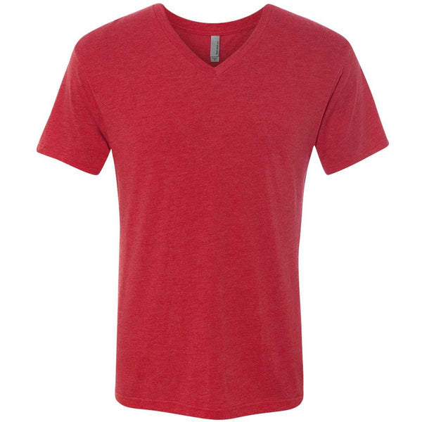 Next Level Men’s Vintage Red Triblend V-Neck Tee