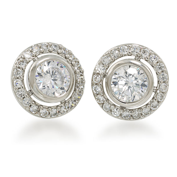 Carolee Erin Round Stud Clip On Earrings