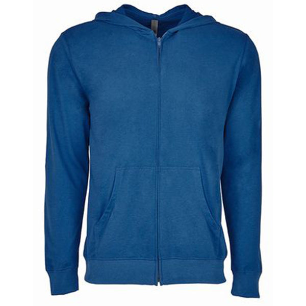 Next Level Unisex Cool Blue Sueded Full-Zip Hoodie