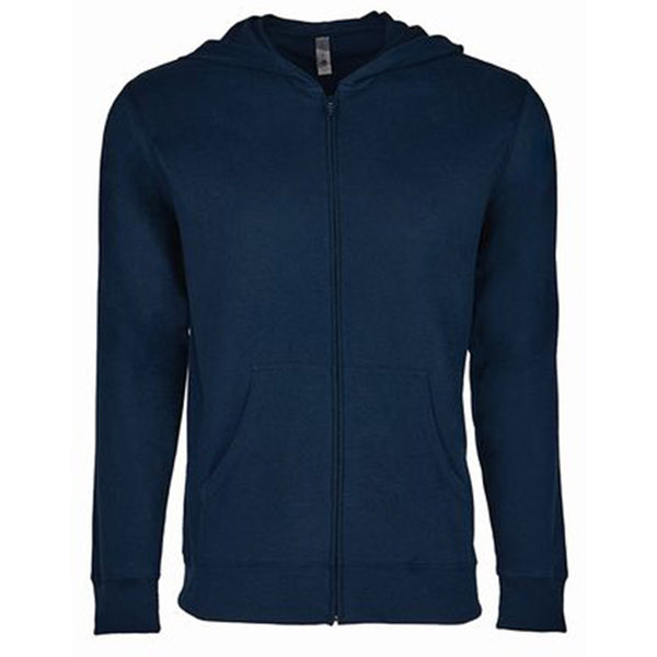 Next Level Unisex Midnight Navy Sueded Full-Zip Hoodie