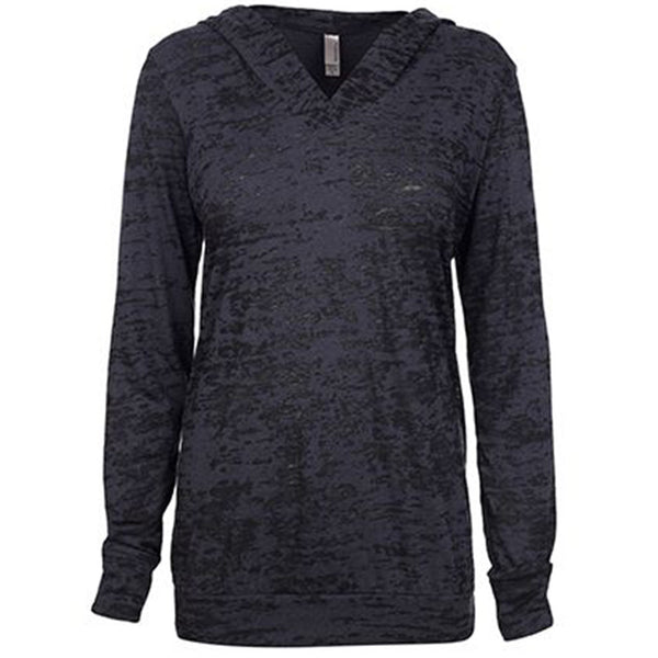 Next Level Women’s Black Burnout Hoodie