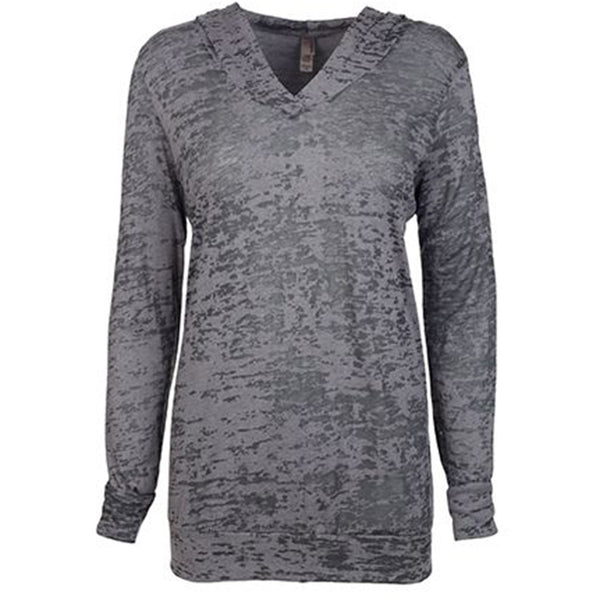 Next Level Women’s Dark Gray Burnout Hoodie