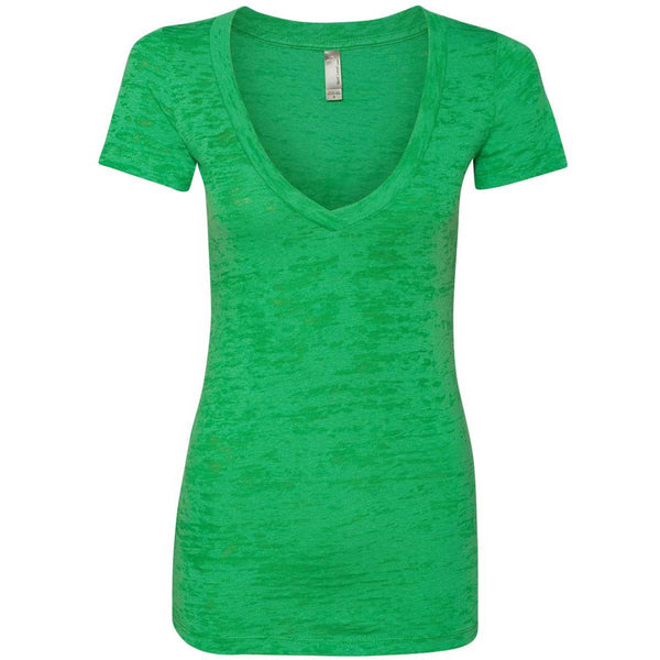 Next Level Women’s Envy Burnout Deep V Tee