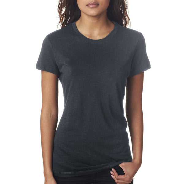 Next Level Women’s Dark Grey Slub Crew Tee