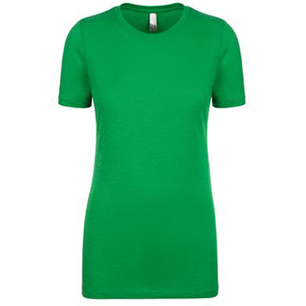 Next Level Women’s Kelly Green Slub Crew Tee