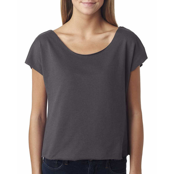 Next Level Women’s Dark Grey Terry Dolman Tee