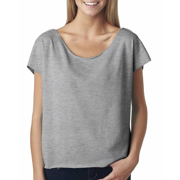 Next Level Women’s Heather Grey Terry Dolman Tee