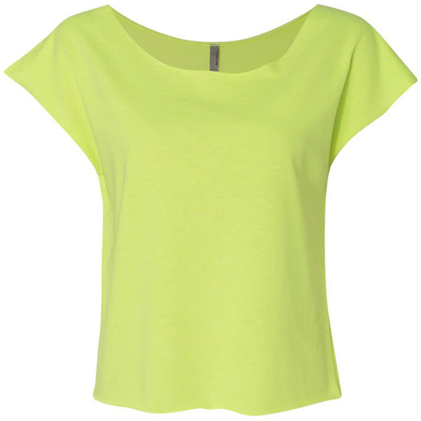 Next Level Women’s Neon Yellow Terry Dolman Tee