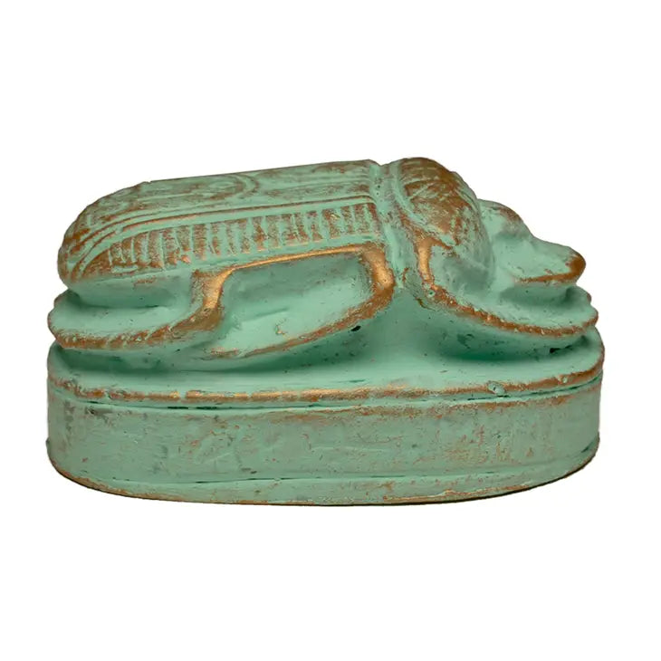 Scarab Paperweight Patina – 3″