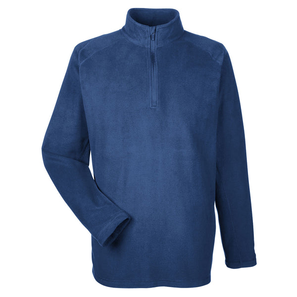 UltraClub Men’s Navy Cool & Dry Quarter-Zip Microfleece