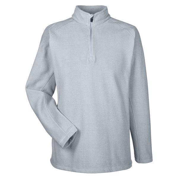 UltraClub Men’s Silver Cool & Dry Quarter-Zip Microfleece