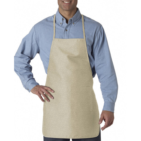 UltraClub Men’s Natural Large Two-Pocket Apron