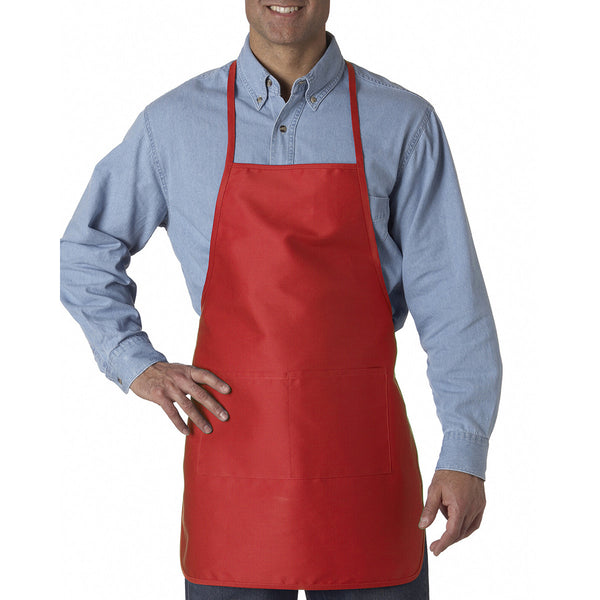 UltraClub Men’s Red Large Two-Pocket Apron