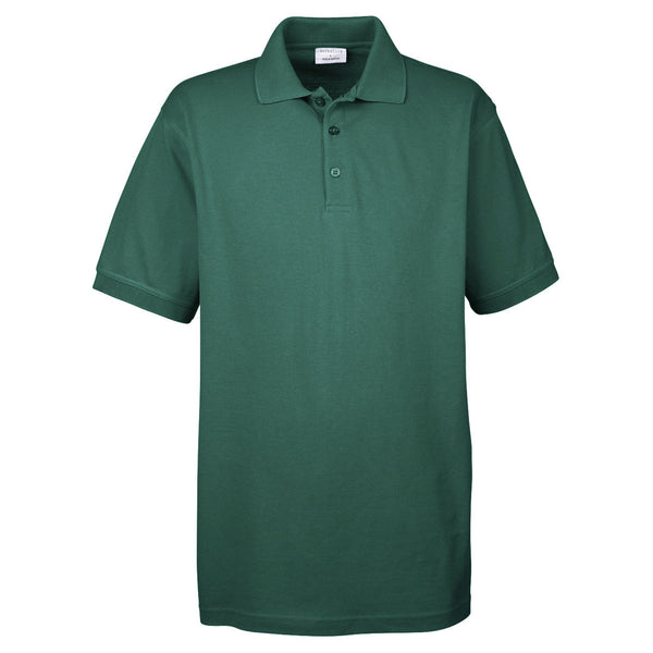 UltraClub Men’s Forest Green Basic Pique Polo