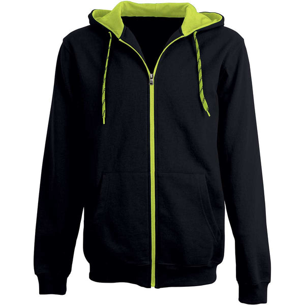 Charles River Men’s Black/Lime Green Vapore Water-Repellent Sweatshirt