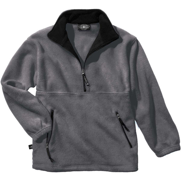 Charles River Men’s Charcoal/Black Adirondack Fleece Pullover