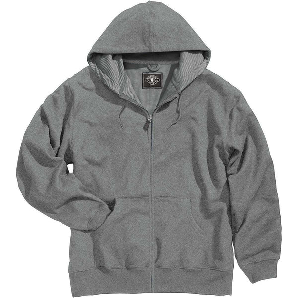 Charles River Men’s Oxford Grey Tradesman Thermal Full Zip Sweatshirt