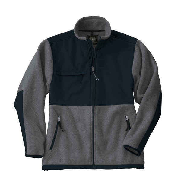 Charles River Men’s Charcoal Heather/Black Evolux Fleece Jacket