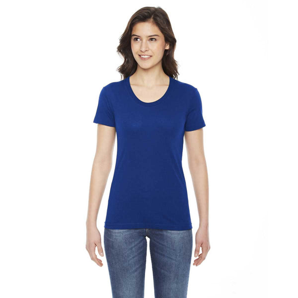 American Apparel Women’s Lapis Poly-Cotton Short-Sleeve Crewneck