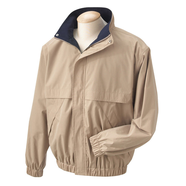 Devon & Jones Men’s Khaki/Navy Clubhouse Jacket