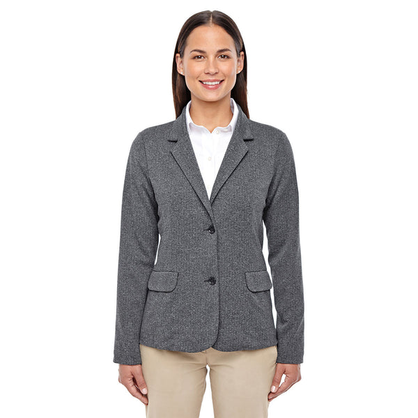 Devon & Jones Women’s Dark Grey Heather Fairfield Herringbone Soft Blazer