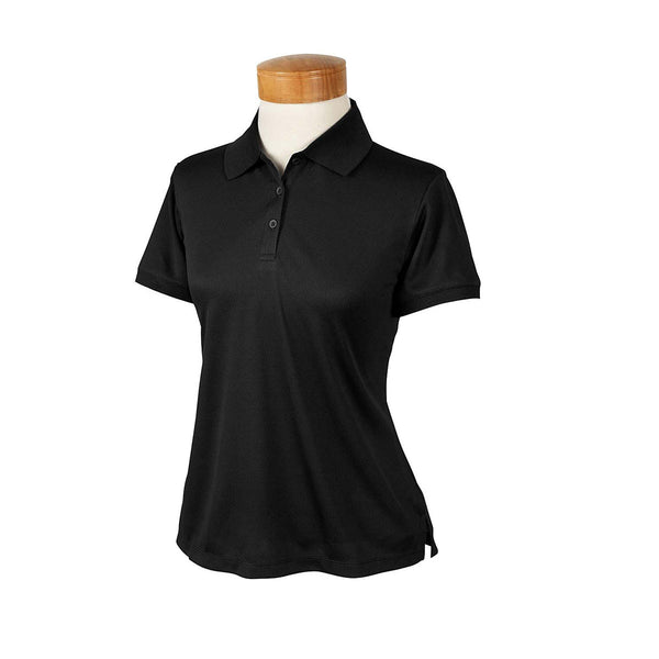 Devon & Jones Women’s Black Dri-Fast Advantage Solid Mesh Polo