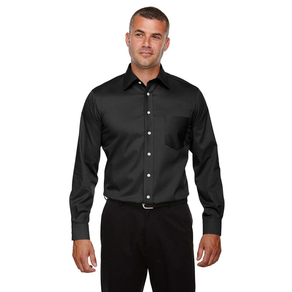 Devon & Jones Men’s Black Crown Collection Solid Stretch Twill