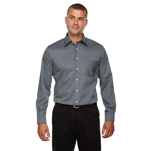 Devon & Jones Men’s Graphite Tall Crown Collection Solid Stretch Twill